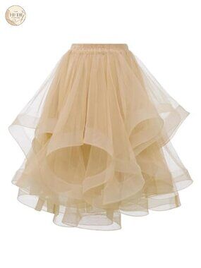 Tulle Skirt for Women Long Puffy Layered Tutu Midi A-Line